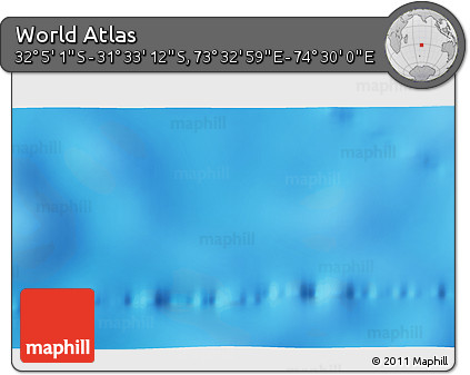 Physical 3D Map of the Area around 31° 49' 7" S, 74° 1' 30" E