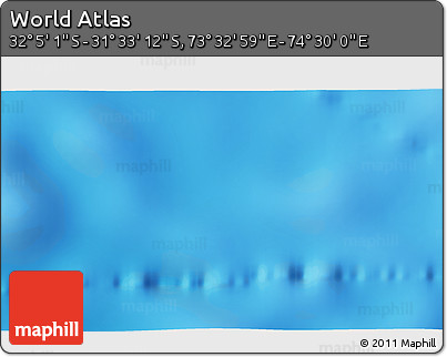 Physical 3D Map of the Area around 31° 49' 7" S, 74° 1' 30" E