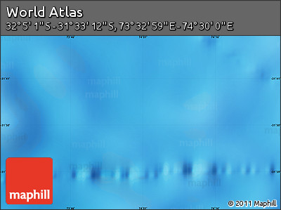Physical Map of the Area around 31° 49' 7" S, 74° 1' 30" E