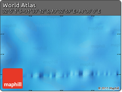 Physical Map of the Area around 31° 49' 7" S, 74° 1' 30" E