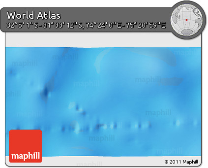 Physical 3D Map of the Area around 31° 49' 7" S, 74° 52' 30" E