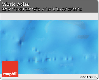 Physical 3D Map of the Area around 31° 49' 7" S, 74° 52' 30" E