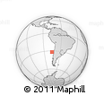 Outline Map of the Area around 31° 49' 7" S, 75° 34' 29" W, rectangular outline