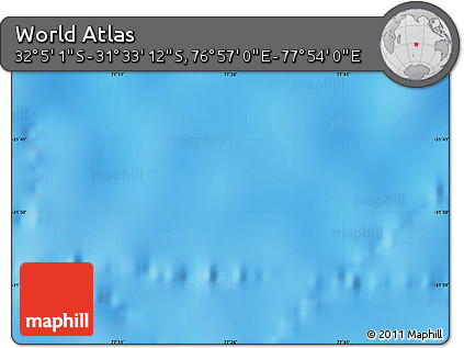 Physical Map of the Area around 31° 49' 7" S, 77° 25' 30" E