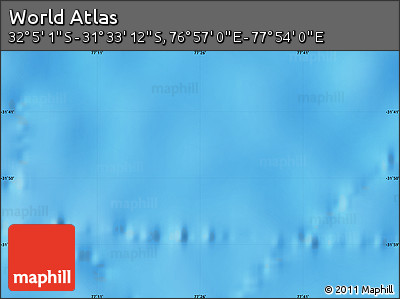 Physical Map of the Area around 31° 49' 7" S, 77° 25' 30" E
