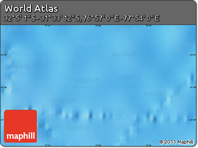 Physical Map of the Area around 31° 49' 7" S, 77° 25' 30" E
