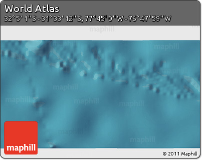 Satellite 3D Map of the Area around 31° 49' 7" S, 77° 16' 30" W