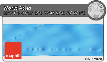 Physical Panoramic Map of the Area around 31° 49' 7" S, 78° 16' 30" E
