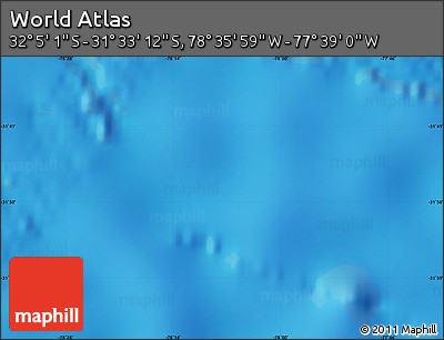 Physical Map of the Area around 31° 49' 7" S, 78° 7' 30" W