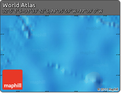 Physical Map of the Area around 31° 49' 7" S, 78° 7' 30" W
