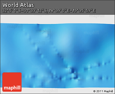 Physical 3D Map of the Area around 31° 49' 7" S, 79° 7' 30" E