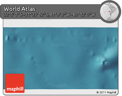 Satellite 3D Map of the Area around 31° 49' 7" S, 80° 40' 30" W
