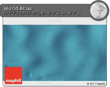 Satellite 3D Map of the Area around 31° 49' 7" S, 83° 13' 29" W
