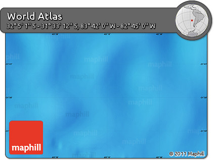 Physical Map of the Area around 31° 49' 7" S, 83° 13' 29" W