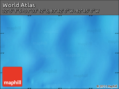 Physical Map of the Area around 31° 49' 7" S, 83° 13' 29" W