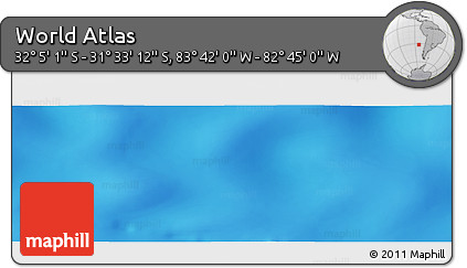 Physical Panoramic Map of the Area around 31° 49' 7" S, 83° 13' 29" W