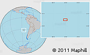 Gray Location Map of the area around 31° 49' 7" S, 84° 55' 30" W