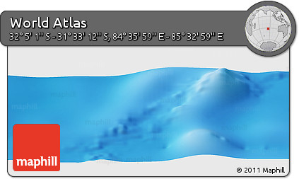 Physical Panoramic Map of the Area around 31° 49' 7" S, 85° 4' 29" E