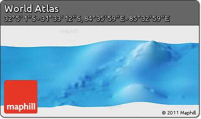 Physical Panoramic Map of the Area around 31° 49' 7" S, 85° 4' 29" E
