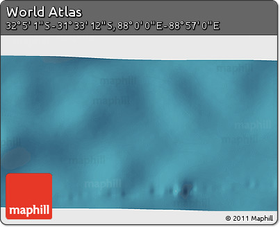 Satellite 3D Map of the Area around 31° 49' 7" S, 88° 28' 29" E