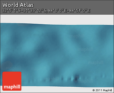 Satellite 3D Map of the Area around 31° 49' 7" S, 88° 28' 29" E