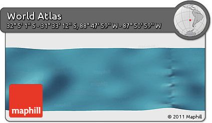 Satellite Panoramic Map of the Area around 31° 49' 7" S, 88° 19' 29" W