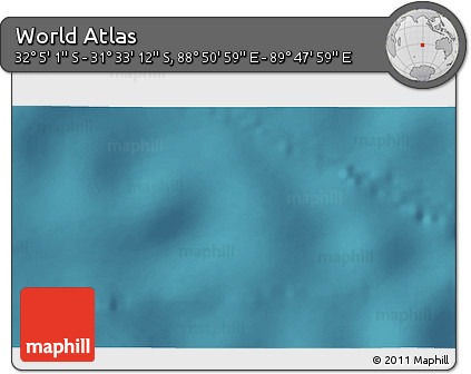 Satellite 3D Map of the Area around 31° 49' 7" S, 89° 19' 29" E