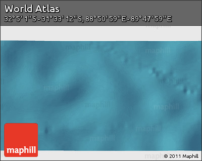 Satellite 3D Map of the Area around 31° 49' 7" S, 89° 19' 29" E