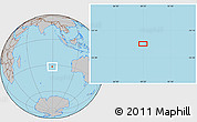 Gray Location Map of the area around 31° 49' 7" S, 89° 19' 29" E