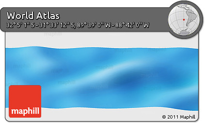 Shaded Relief Panoramic Map of the Area around 31° 49' 7" S, 89° 10' 30" W