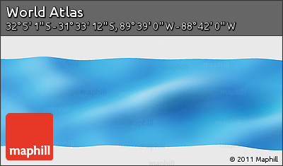 Shaded Relief Panoramic Map of the Area around 31° 49' 7" S, 89° 10' 30" W