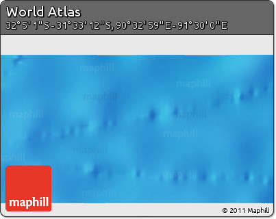 Shaded Relief 3D Map of the Area around 31° 49' 7" S, 91° 1' 30" E