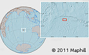 Gray Location Map of the area around 31° 49' 7" S, 91° 1' 30" E, hill shading