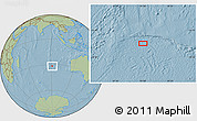 Savanna Style Location Map of the area around 31° 49' 7" S, 91° 1' 30" E, hill shading