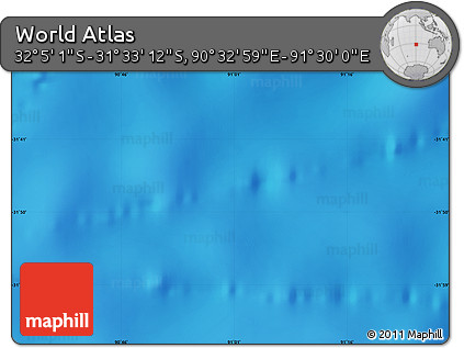 Physical Map of the Area around 31° 49' 7" S, 91° 1' 30" E