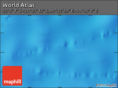 Physical Map of the Area around 31° 49' 7" S, 91° 1' 30" E