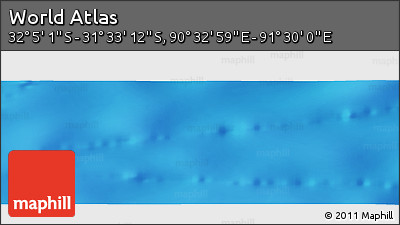 Physical Panoramic Map of the Area around 31° 49' 7" S, 91° 1' 30" E