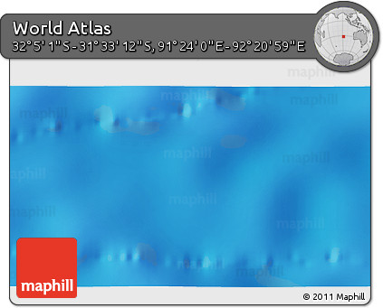 Physical 3D Map of the Area around 31° 49' 7" S, 91° 52' 30" E