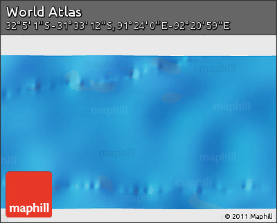 Physical 3D Map of the Area around 31° 49' 7" S, 91° 52' 30" E