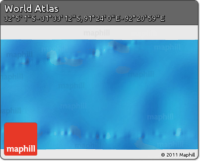 Physical 3D Map of the Area around 31° 49' 7" S, 91° 52' 30" E