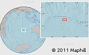 Gray Location Map of the area around 31° 49' 7" S, 92° 43' 29" E, hill shading