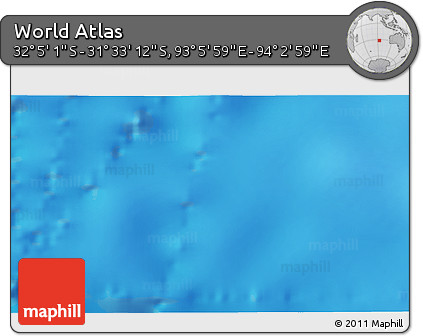 Physical 3D Map of the Area around 31° 49' 7" S, 93° 34' 29" E