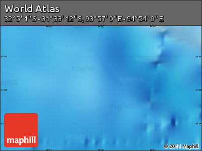 Physical Map of the Area around 31° 49' 7" S, 94° 25' 30" E