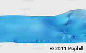 Shaded Relief Panoramic Map of the area around 31° 49' 7" S, 94° 25' 30" E