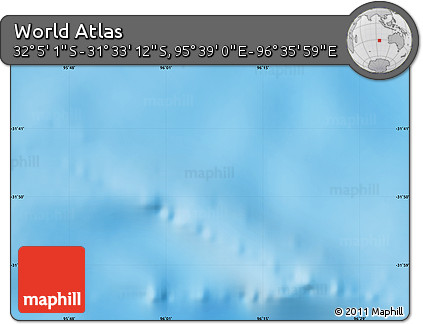 Physical Map of the Area around 31° 49' 7" S, 96° 7' 30" E