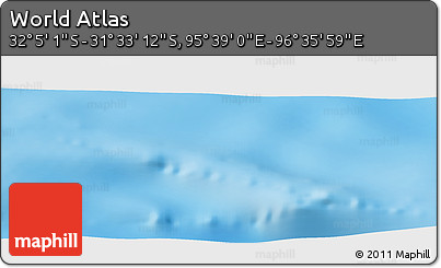 Shaded Relief Panoramic Map of the Area around 31° 49' 7" S, 96° 7' 30" E