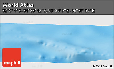 Shaded Relief Panoramic Map of the Area around 31° 49' 7" S, 96° 7' 30" E