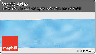 Physical Panoramic Map of the Area around 31° 49' 7" S, 97° 49' 29" E