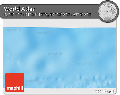 Shaded Relief 3D Map of the Area around 31° 49' 7" S, 98° 40' 30" E