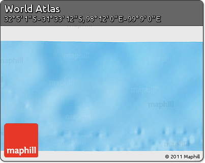 Shaded Relief 3D Map of the Area around 31° 49' 7" S, 98° 40' 30" E